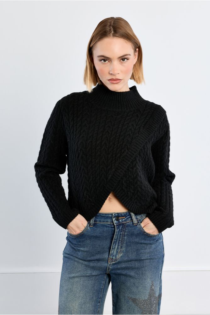 Jersey de manga larga bajo asimétrico