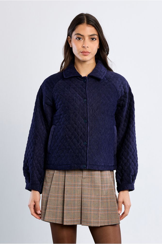 Chaqueta de manga larga motivo rombos