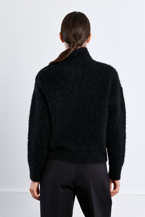 Pull col montant, uni