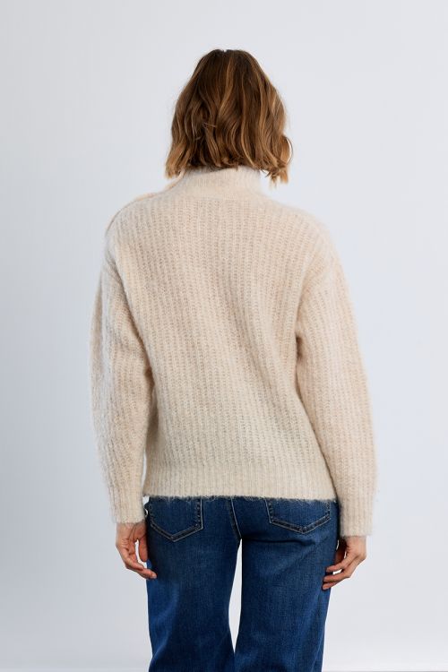 Stand-up neck sweater, plain