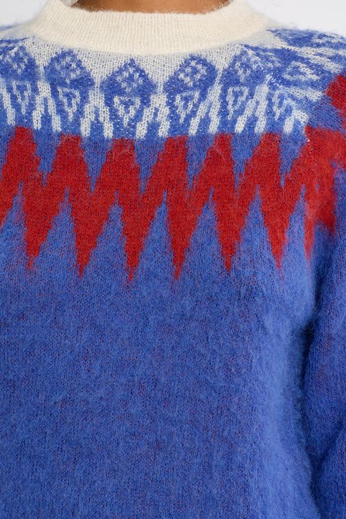 Pull aux motifs géométriques