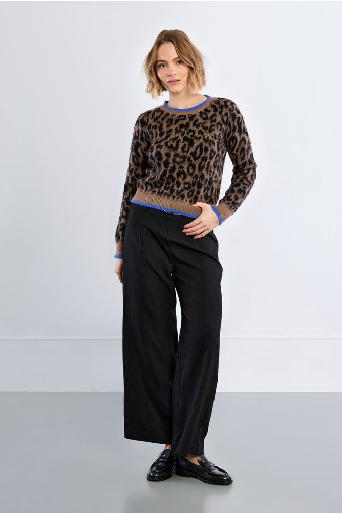 Leopard knit sweater