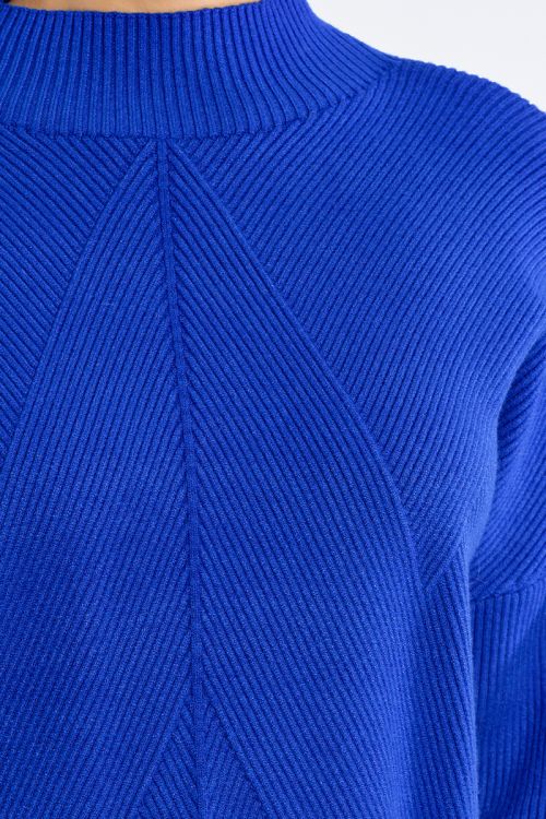Plain ribbed knit sweater