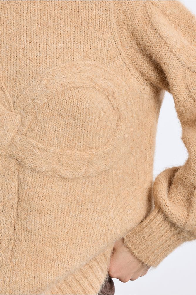 Pull en maille avec détail nœud