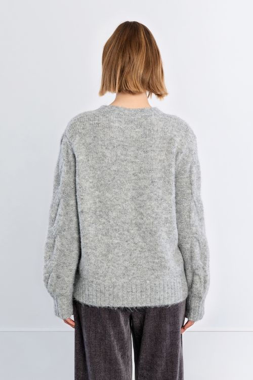 Pull en maille avec détail nœud