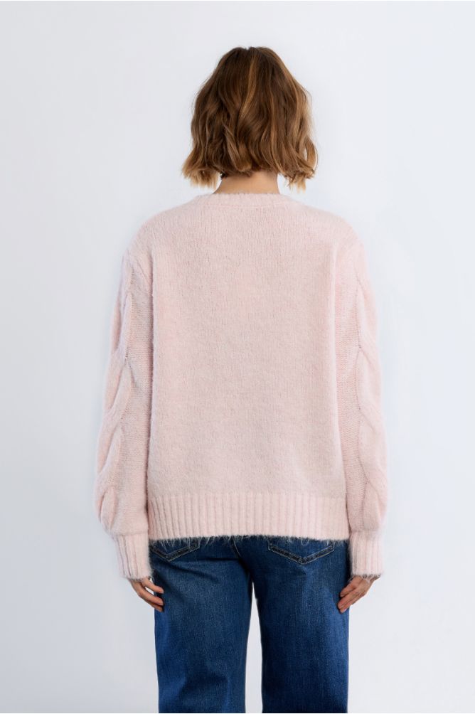 Pull en maille avec détail nœud