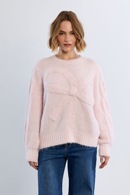 Pull en maille avec détail nœud