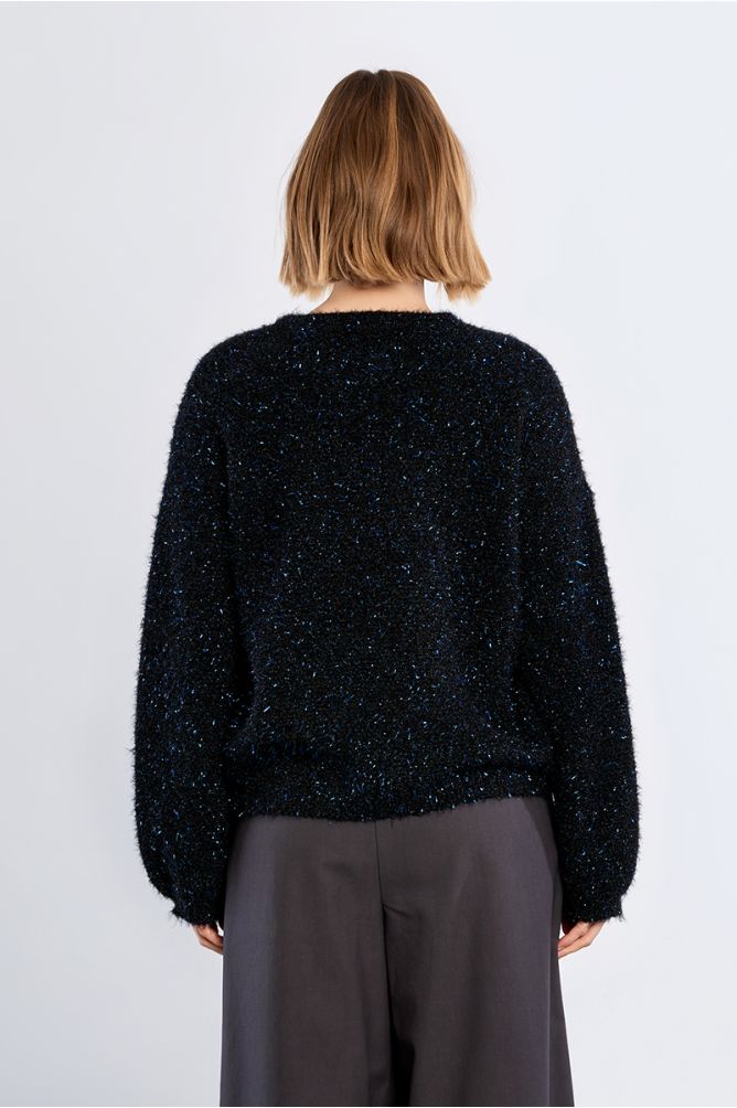 Pull en grosse maille pailletée