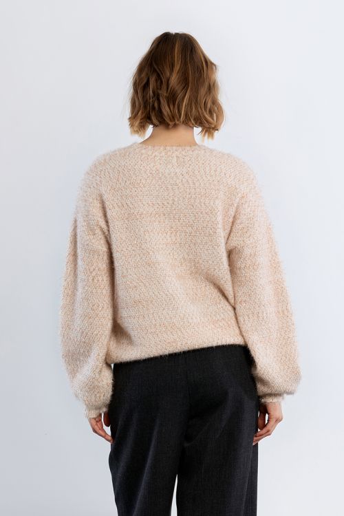 Pull en grosse maille pailletée