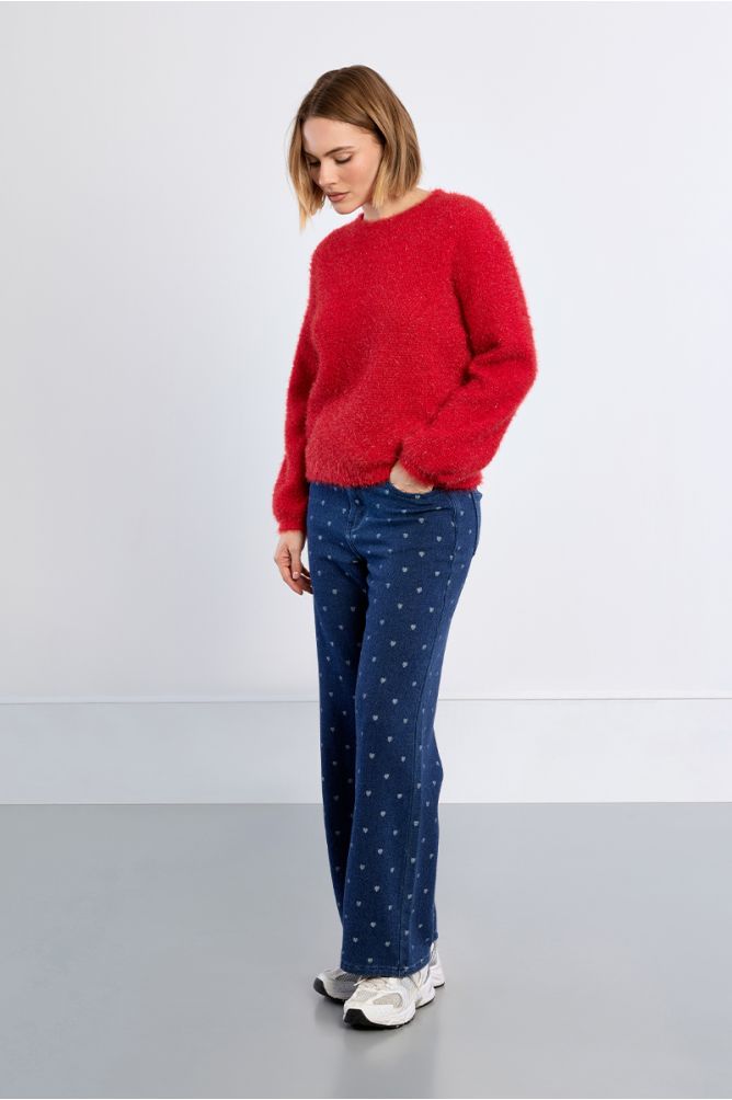 Pull en grosse maille pailletée