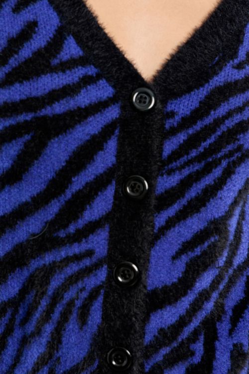 Zebra cardigan in fluffy knit