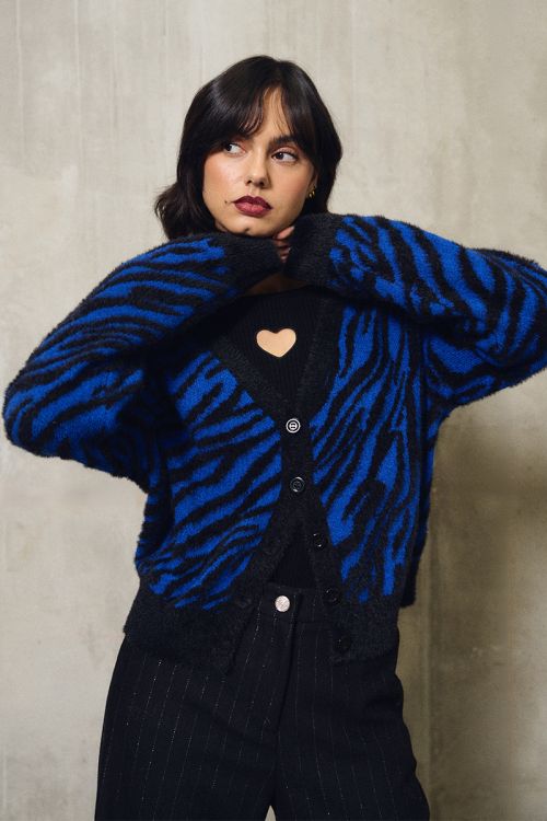 Cárdigan de manga larga con estampado