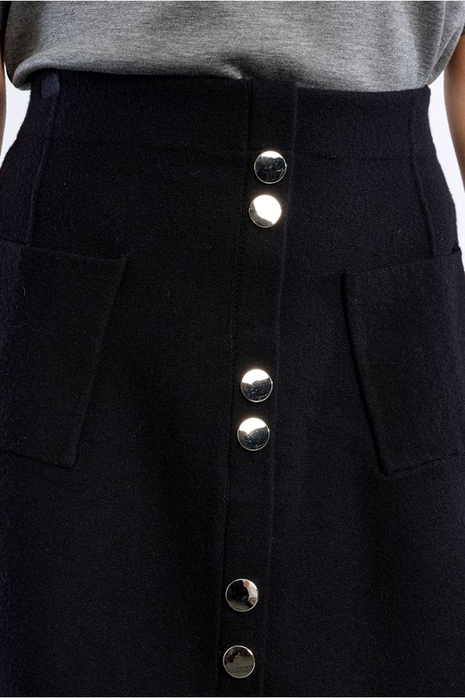 Mini jupe en maille, taille haute