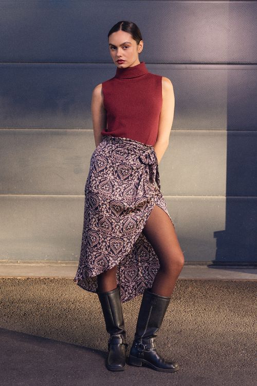 Midi wrap skirt, Nevada