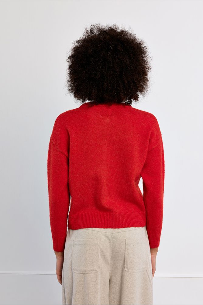 Cardigan uni, à nœuds
