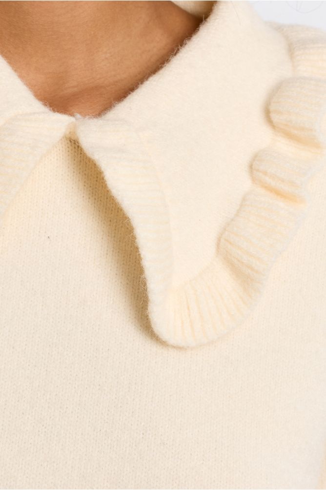 Jersey de manga larga con cuello solapa