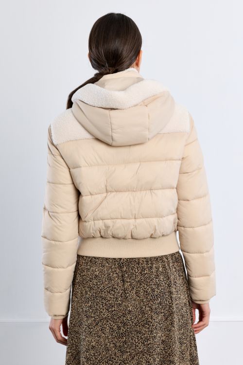 Short down jacket, sheepskin
