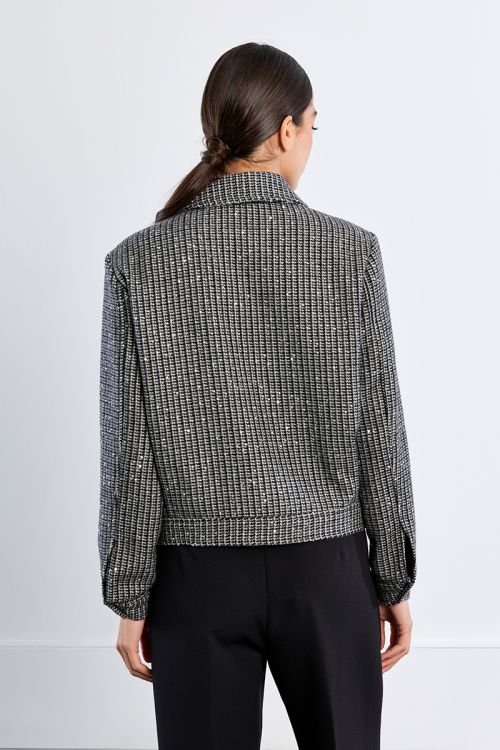 Veste en tweed, à strass