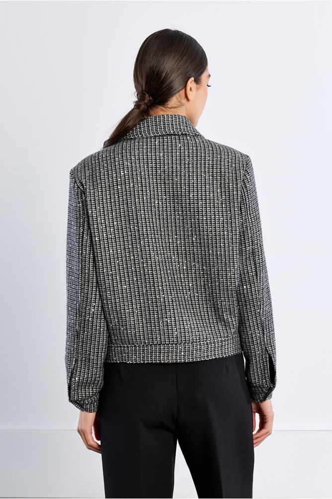Giacca in tweed con strass - Lili Sidonio