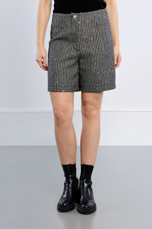 Bermuda en tweed, à strass