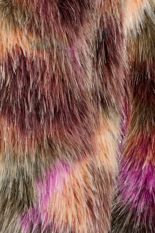 Faux fur jacket, multicoloured