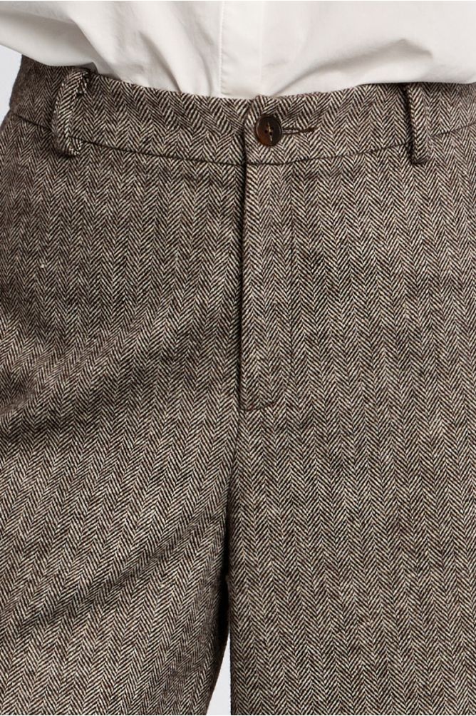 Bermuda recta en tejido tweed