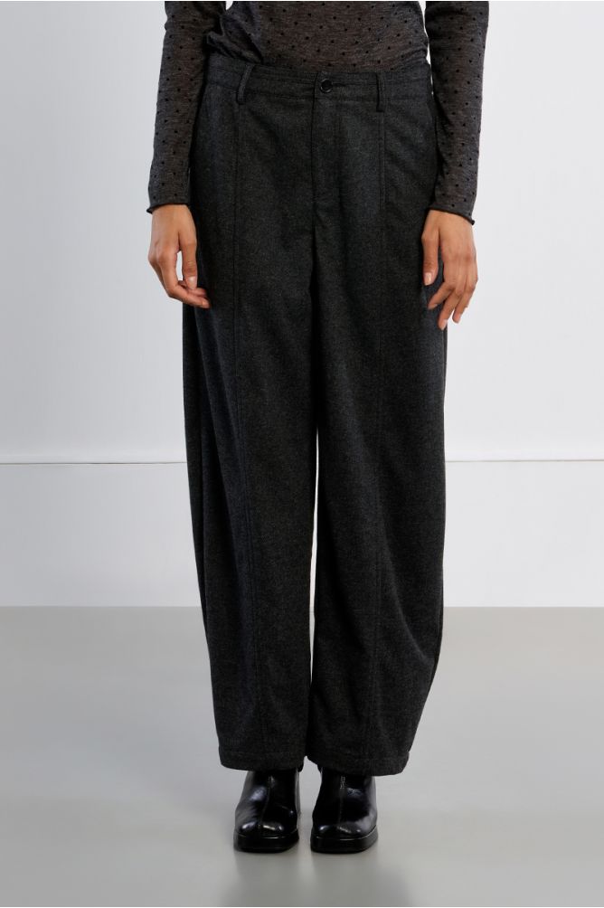 Pantalon barrel, taille haute