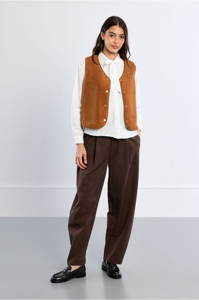 Veste sans manches, imitation mouton