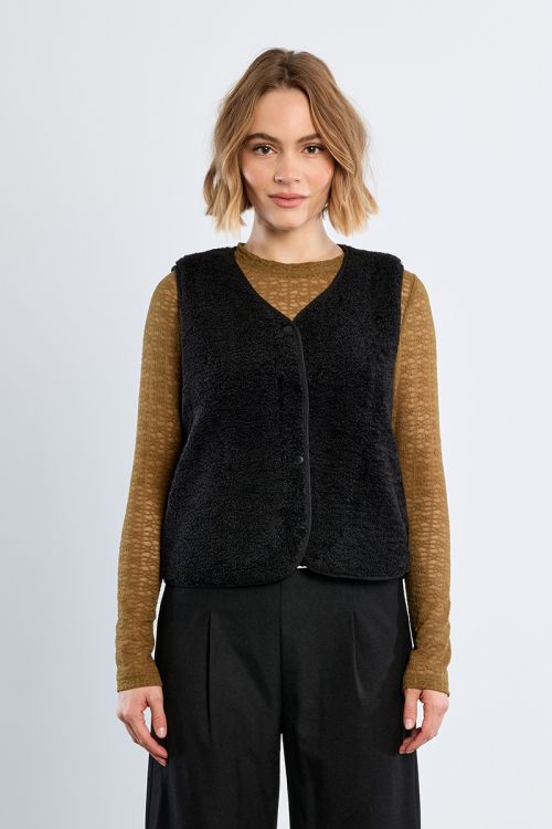 Veste sans manches, imitation mouton