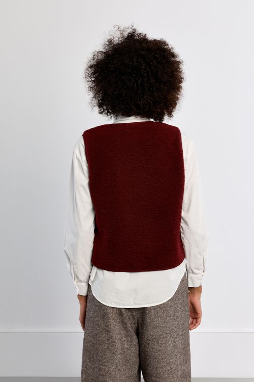Sleeveless jacket, imitation sheepskin