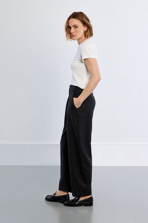 Pantalon barrel, à pinces