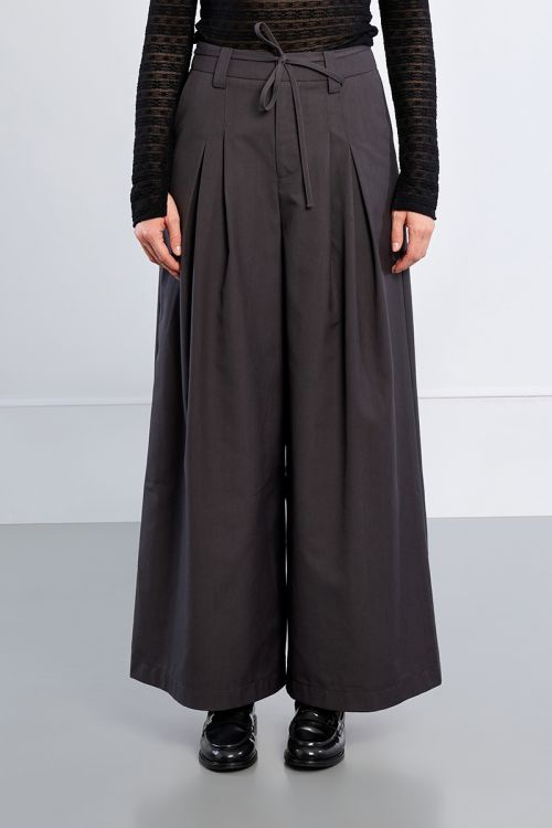 Baggy trousers, pleated