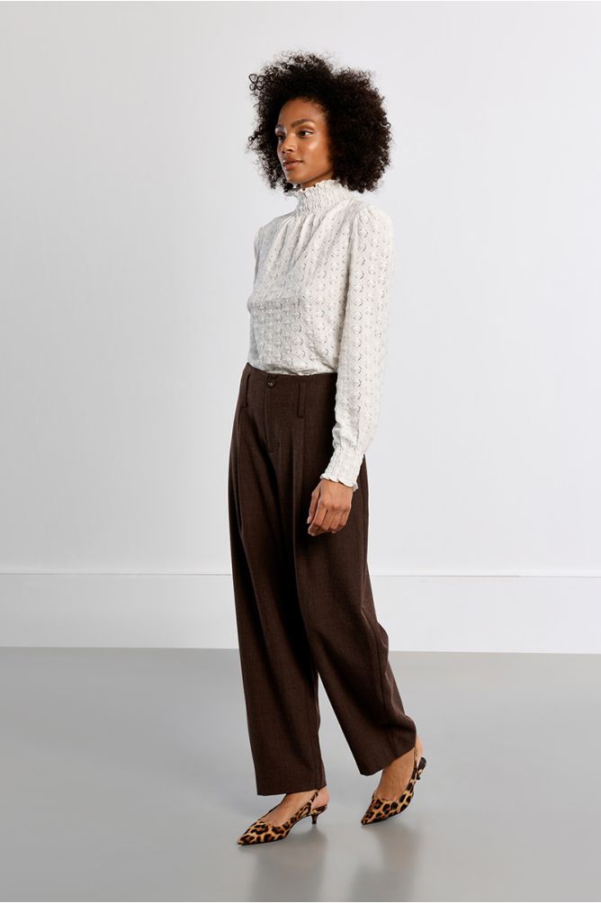 Pantalon barrel, à pinces