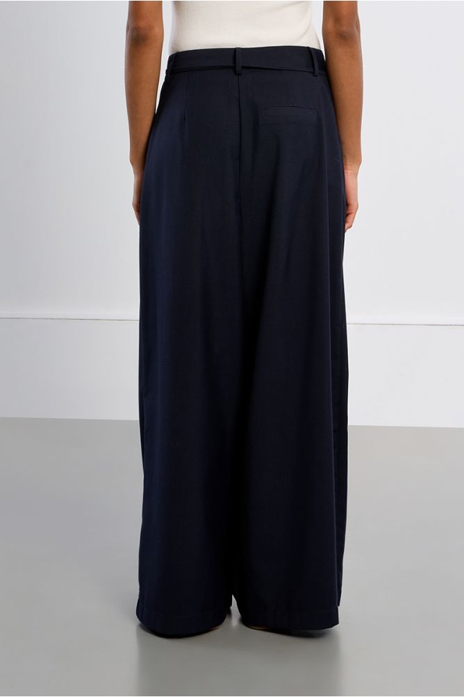 Baggy trousers, pleated