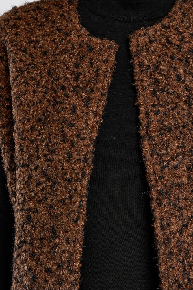 Oversized terry knit vest
