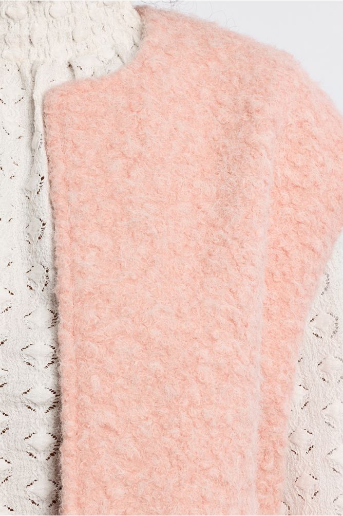 Oversized terry knit vest