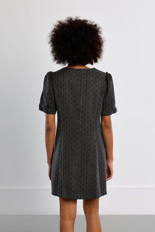 Robe mini rayée, à cœurs