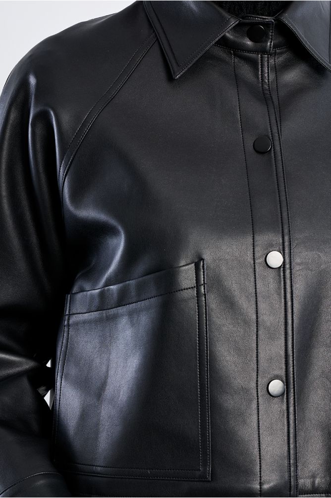 Veste oversize en similicuir