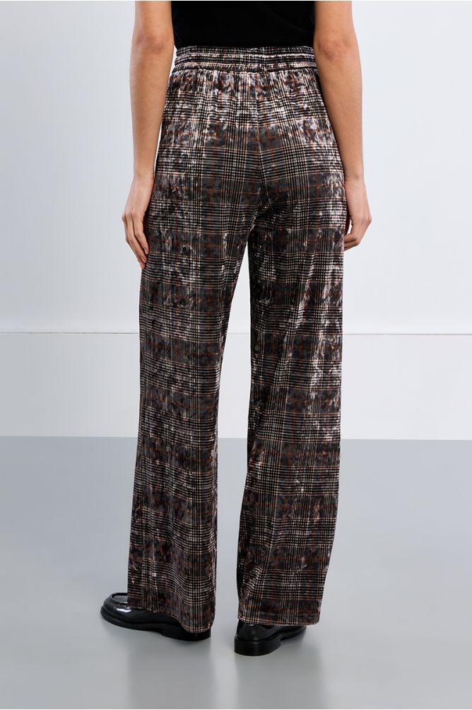 Pantalon en velours, à carreaux