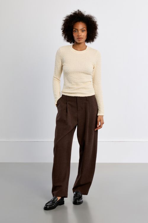 Pull en maille bouclette, droit