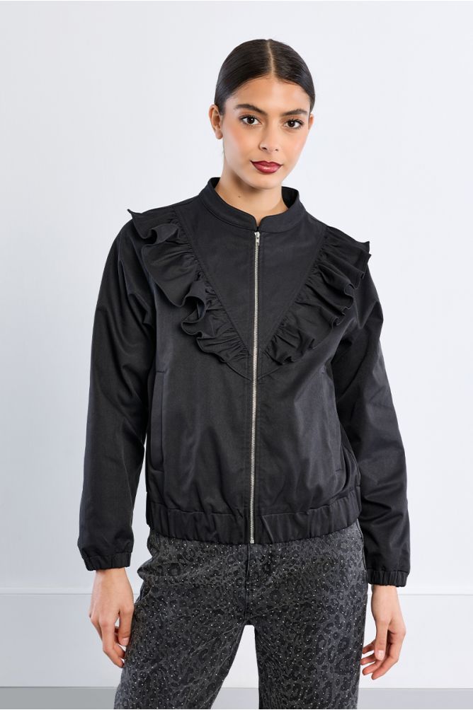 Veste sporty, à volants
