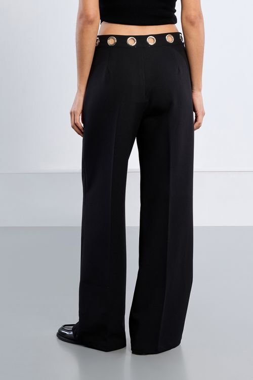 Pleated trousers, studded