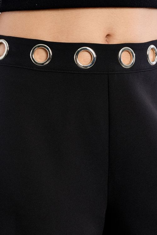 Pleated trousers, studded