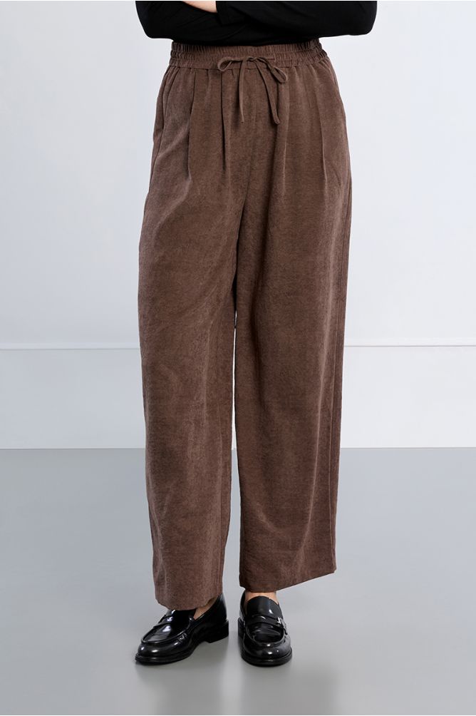 Pantalon large, taille haute