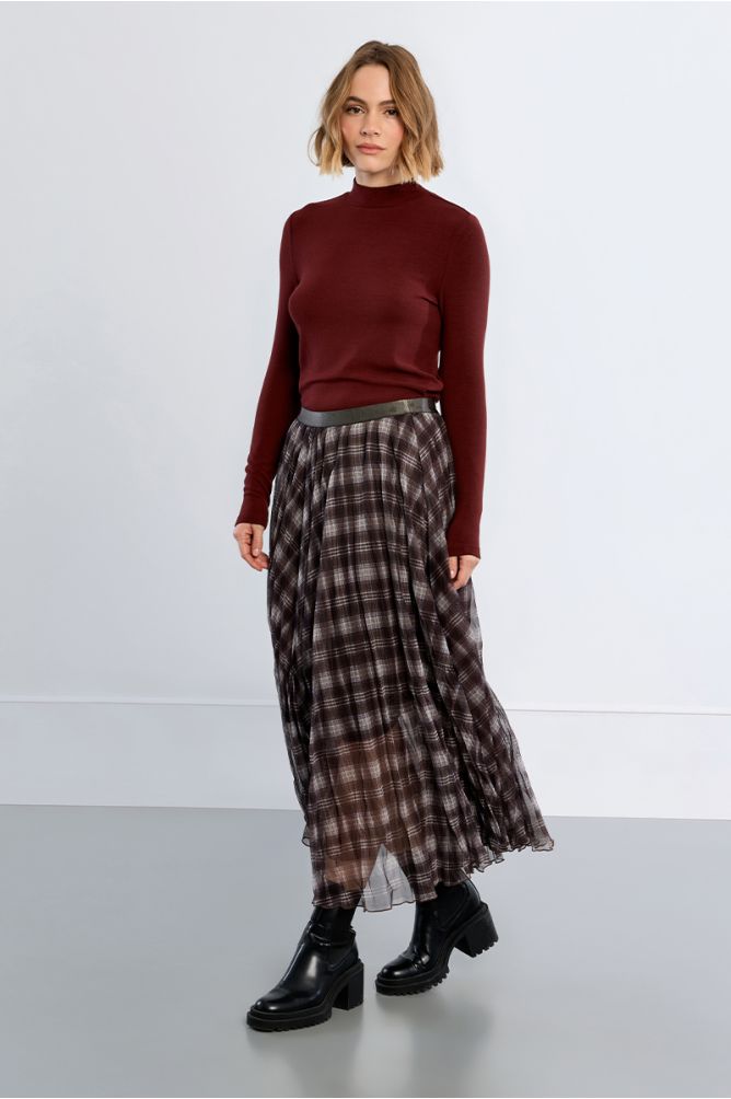 Maxi skirt, checked