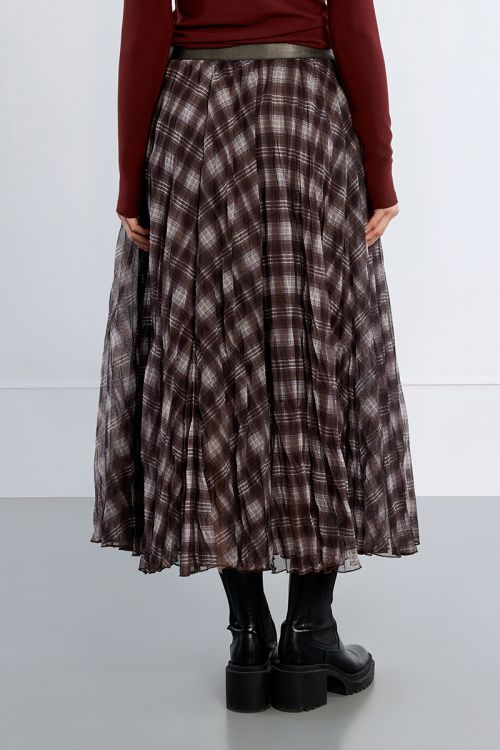 Jupe maxi, à carreaux