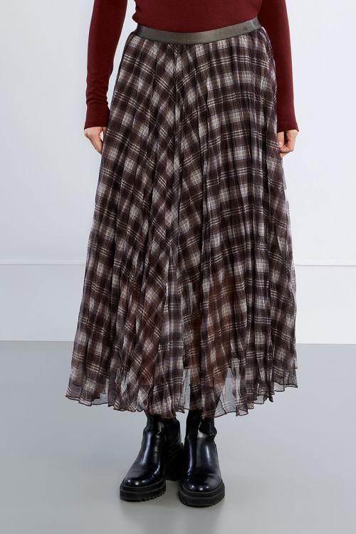 Jupe maxi, à carreaux