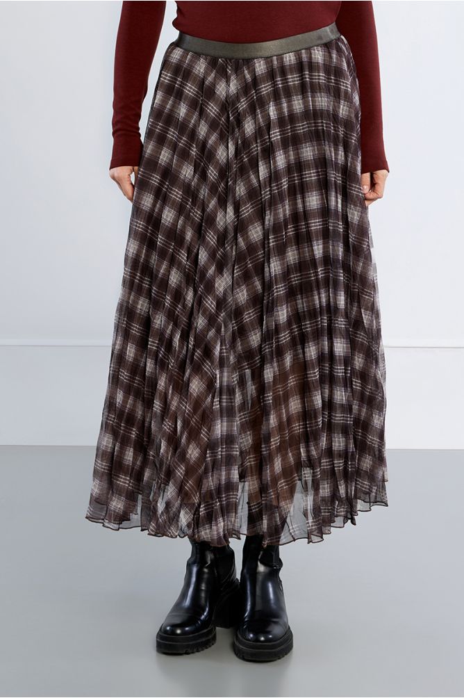 Maxi skirt, checked