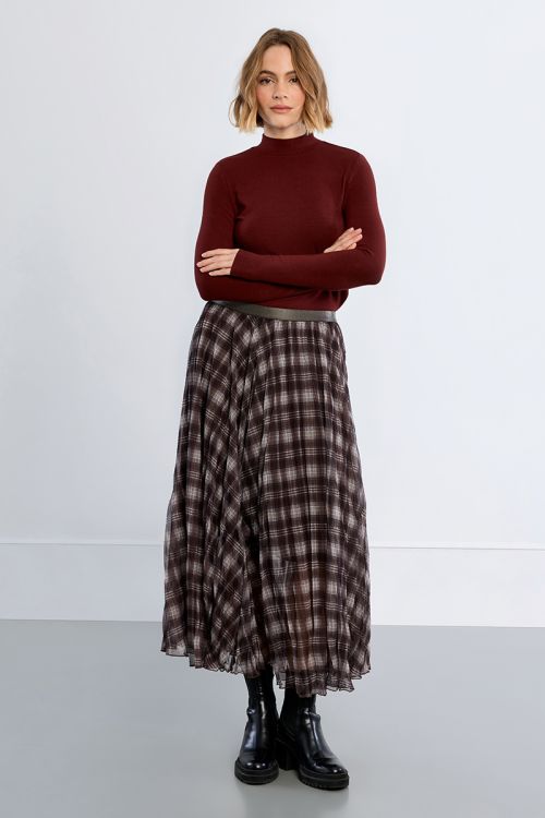 Maxi skirt, checked