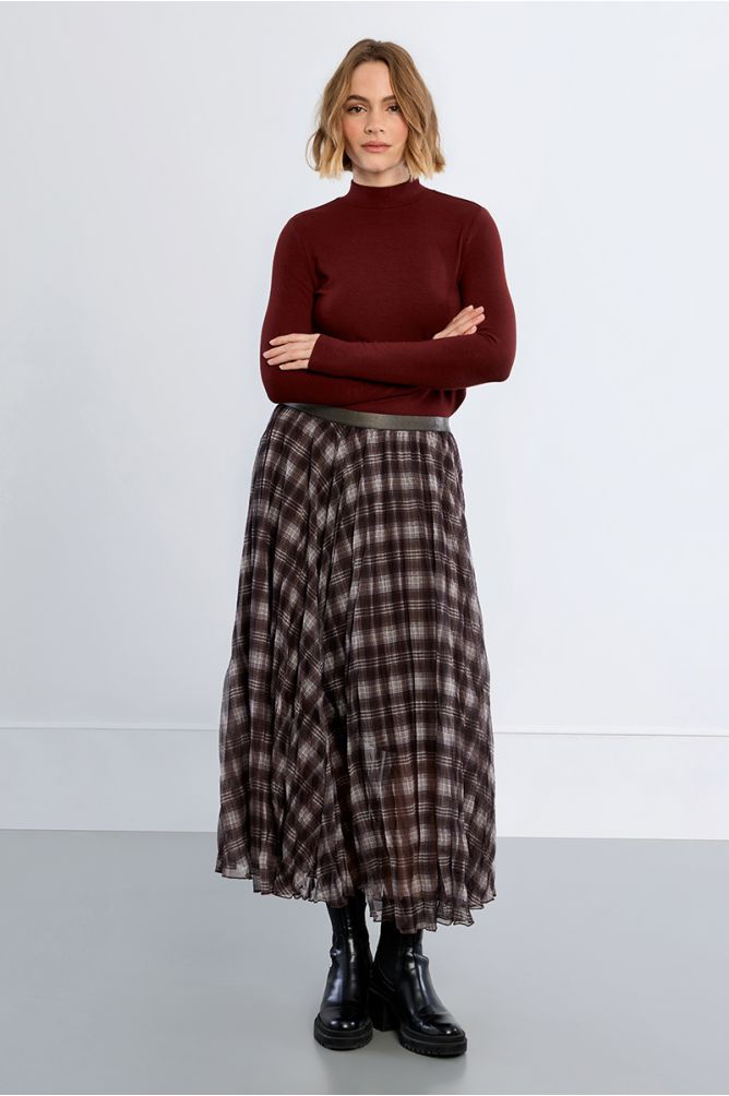 Maxi skirt, checked